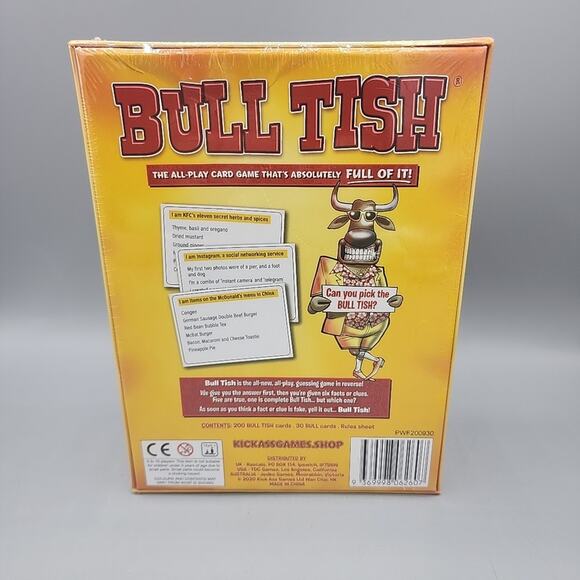 Bull Tish The All-Play Card Game That's Absolutely Full of IT! 2-10 Players New - Picture 2 of 8
